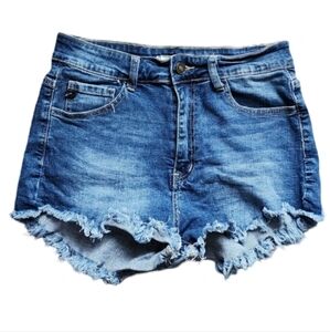 KanCan Blue Cut-off Denim Shorts Women's Jr Size 9/28‎